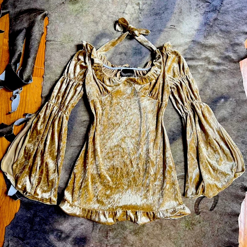 Gold Peasant Top